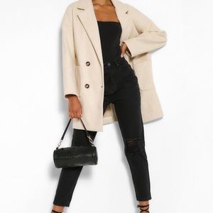 Tall wool oversized trench coat